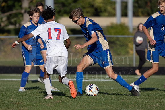 Rockford Christian Boys Varsity Soccer vs Oregon 10-2-2024-0124