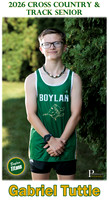 Boylan Cross Country Senior Banner 2026 Gaberial Tuttle
