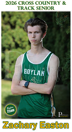 Boylan Cross Country Senior Banner 2026 Zachary Easton