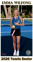 RC Fall 2025 Senior Banner Tennis Emma Wilfong