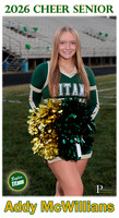 Boylan Cheer Senior Banner 2026 Addy McWilliams