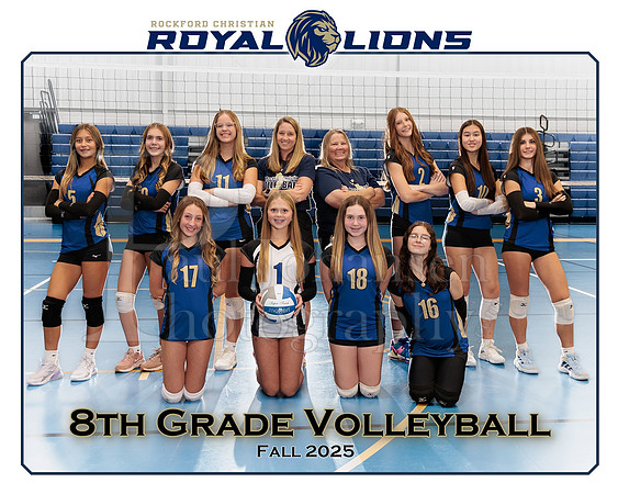 RC 2025 Middle School 8th Grade Volleyball Team Fall 2025