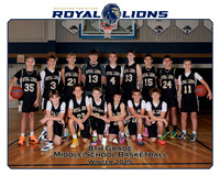Rockford Christian Middle School Boys 8th Grade Basketball Team and Individuals Picture Gallery Winter 2025