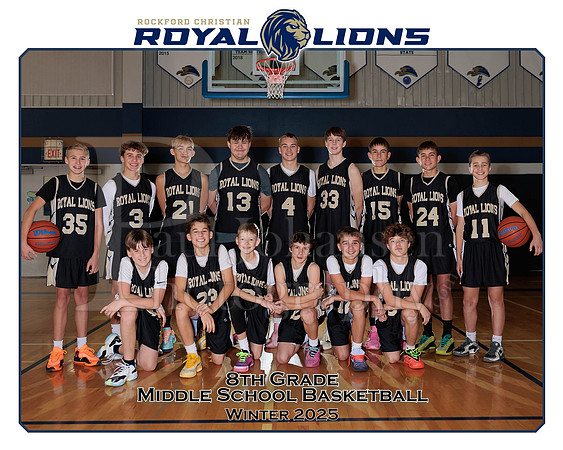 RC 2025 Middle School Boys 8th Grade basketball Winter 2025