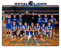 Rockford Christian Middle School Boys 7th Grade Basketball Team and Individuals Picture Gallery Winter 2025