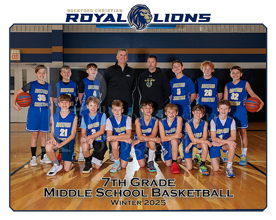 RC 2025 Middle School Boys 7th Grade basketball Winter 2025