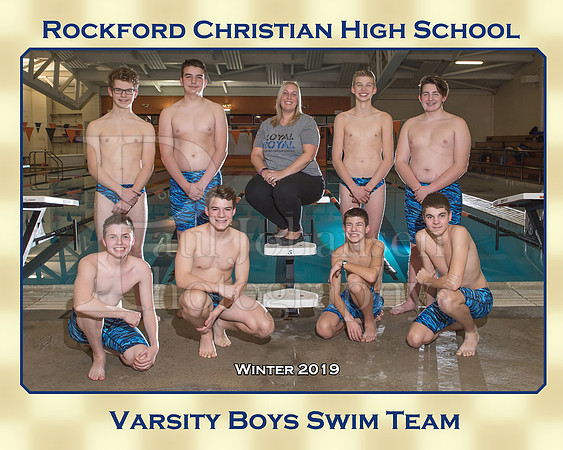 Rockford Christian Winter 2019 Boys Swimming Team Picture
