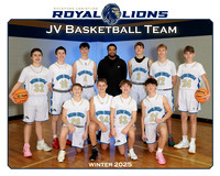 RC 2025 Boys JV Basketball Winter 2025 Team