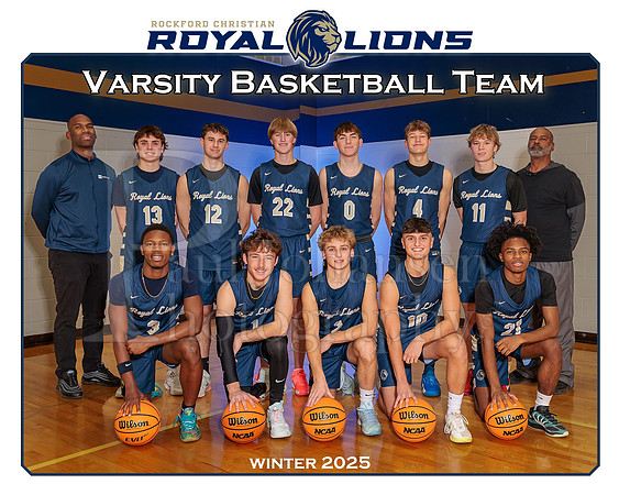 RC 2025 Boys Varsity Basketball Winter 2025 Team