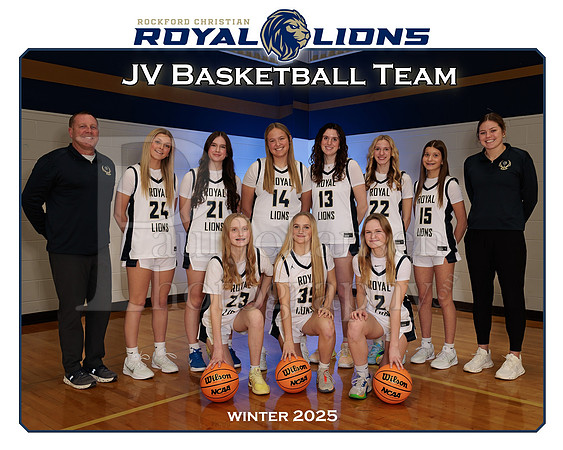 RC 2025 Girls JV Basketball Winter 2025 Team