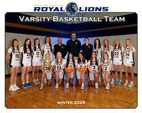 Rockford Christian Girls Basketball JV and Varsity Team and Individuals Picture Gallery Winter 2025