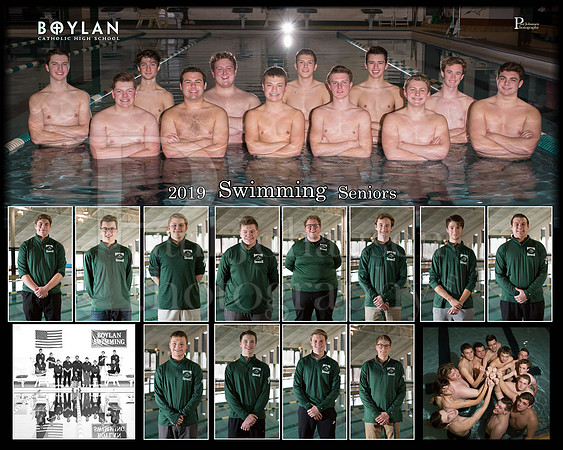 Boylan Boys Swimming Seniors Poster 24x30