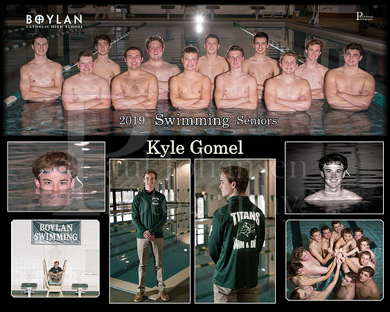 Boylan Boys Swimming Seniors Kyle Gomel
