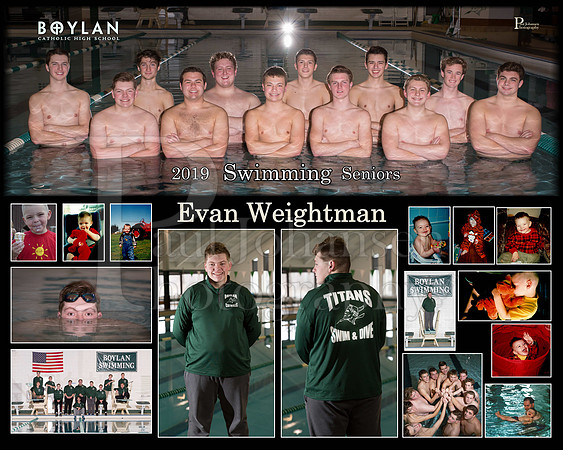 Boylan Boys Swimming Seniors Evan Weightman