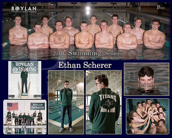 Boylan Boys Swimming Seniors Ethan Scherer