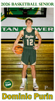 Boylan Boys Basketball Senior Banner 2026 Dominic Purin