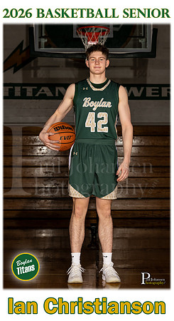 Boylan Boys Basketball Senior Banner 2026 Ian Christianson