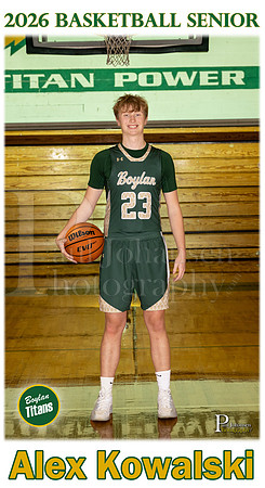Boylan Boys Basketball Senior Banner 2026 Alex Kowalski