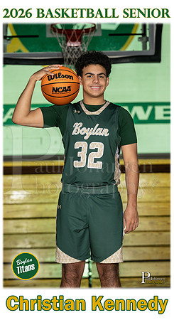 Boylan Boys Basketball Senior Banner 2026 Christian Kennedy