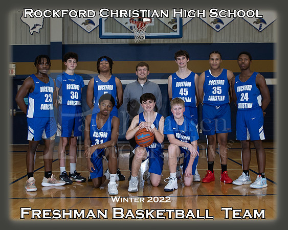 Rockford Christian 2022 8x10 Team Freshman Basketball Boys