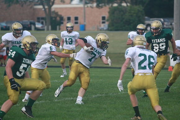 Boylan Boys Football Green  White Games 8-22-2014-3753