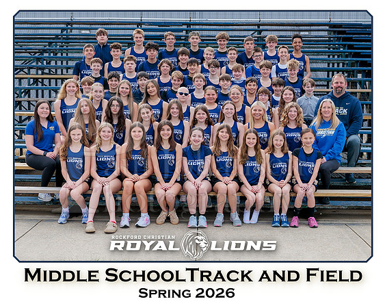 RC Spring 2026 MS Track and Field Team Photo