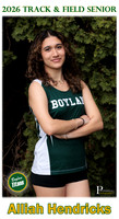 Boylan Track and Field Senior Banner 2026 Alliah Hendricks