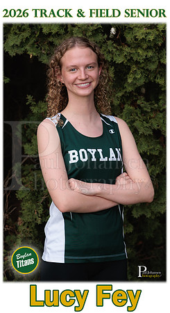 Boylan Track and Field Senior Banner 2026 Lucy Fey