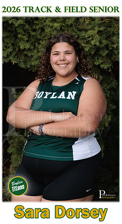 Boylan Track and Field Senior Banner 2026 Sara Dorsey