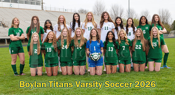 Boylan Girls Soccer Team banner Spring 2026