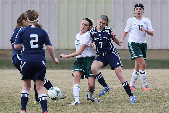 Boylan Girls JV Soccer vs Cary-Grove 4-5-2013-0810
