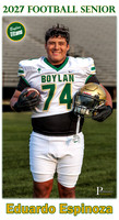 Boylan Football Senior Banner 2027 Eduardo Espinoza