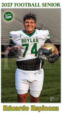 Boylan Football Senior Banner 2027 Eduardo Espinoza