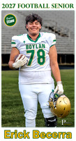 Boylan Football Senior Banner 2027 Erick Becerra
