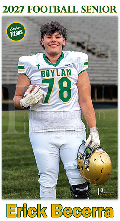 Boylan Football Senior Banner 2027 Erick Becerra