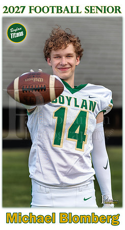 Boylan Football Senior Banner 2027 Michael Blomberg