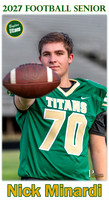 Boylan Football Senior Banner 2027 Nick Minardi