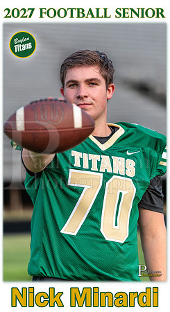 Boylan Football Senior Banner 2027 Nick Minardi