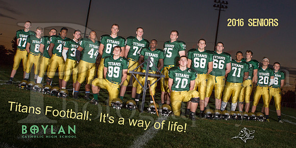 Boylan Varisty Football Seniors 2016