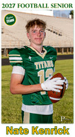 Boylan Football Senior Banner 2027 Nate Kenrick