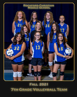 Rockford Christian Middle School 7th Grade Girls Volleyball Team and Individual Picture Gallery Fall 2021