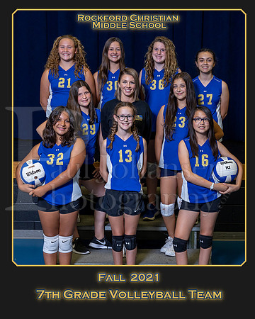 Rockford Christian 2021 8x10 MS 7th Grade Volleyball Team
