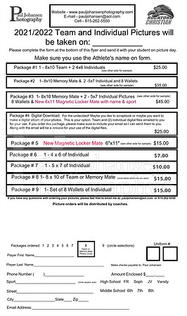 RC Fall 2021 2022 Sports Order Form Page 1