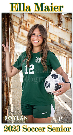 Boylan Spring 2023 Girls Soccer Seniors Banner Ella Maier