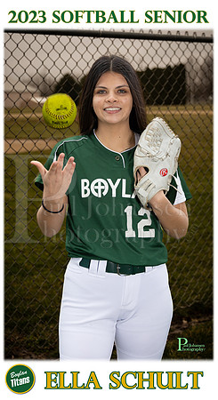 Boylan Girls Softball Senior Banner 2023 Ella Schult