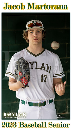 Boylan Spring 2023 Boys Baseball  Seniors Banner Jacob Martorana