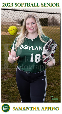 Boylan Girls Softball Senior Banner 2023 Samantha Appino