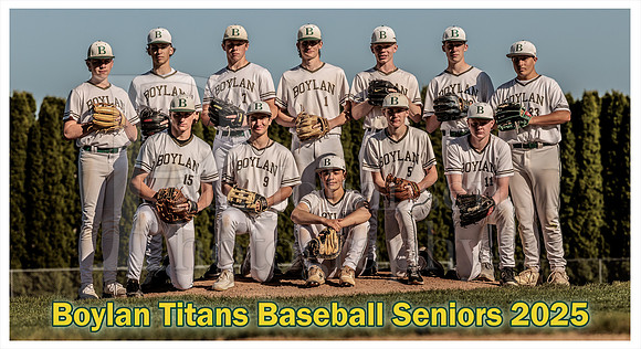 Boylan Boys Baseball Seniors Banner Spring 2025