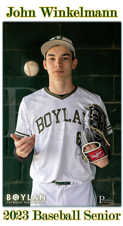 Boylan Spring 2023 Boys Baseball  Seniors Banner John Winkelmann