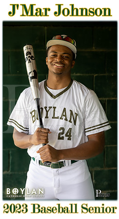 Boylan Spring 2023 Boys Baseball  Seniors Banner J_Mar Johnson